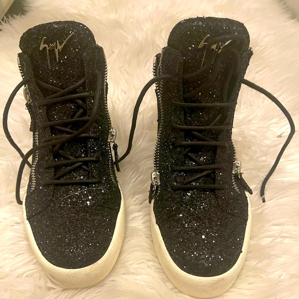 Sparkly Black Giuseppie Sneakers